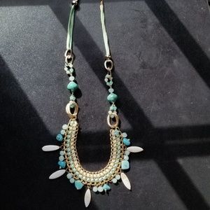Turquoise and White Necklace